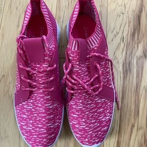 Pink walking shoes for women